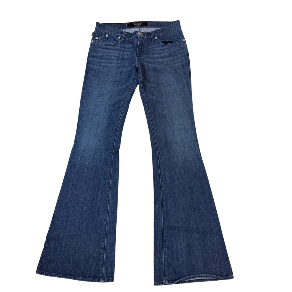 Rock & Republic Roth Jeans Womens 28 Dark Wash Flare Bell Bottom Low Rise Y2K
